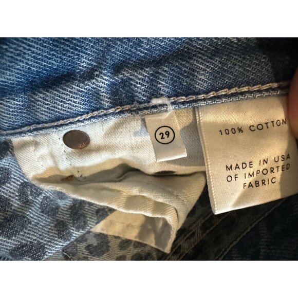 GRLFRIEND Animal Print Straight Leg Jeans Size 29 - Picture 6 of 9